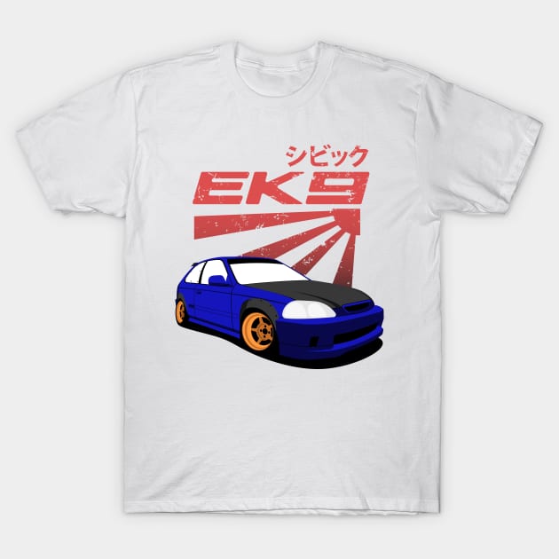 Honda Civic EK9 T-Shirt by LumassDesign